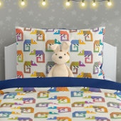 Cute Kameleon Patroon op Crème Kussensloop