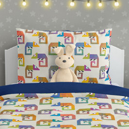 Cute Kameleon Patroon op Crème Kussensloop