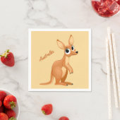 Cute Kangaroo aangepast papier Servet (Insitu)