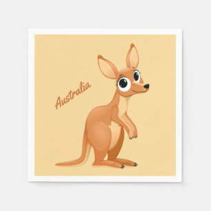 Cute Kangaroo aangepast papier Servet