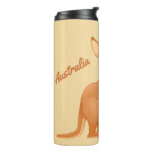 Cute Kangaroo aangepaste naam & teksttumbler Thermosbeker (Gedraaid links)