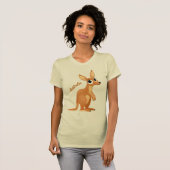 Cute Kangaroo aangepaste shirten en jassen T-shirt (Voorkant volledig)
