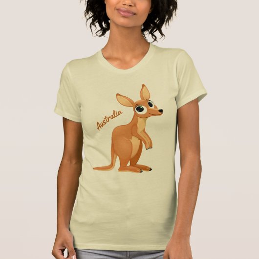 Cute Kangaroo aangepaste shirten en jassen T-shirt (Voorkant)