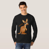 Cute Kangaroo aangepaste shirten en jassen T-shirt (Voorkant volledig)