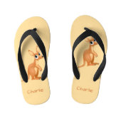 Cute Kangaroo aangepaste teenslippers (Voetbed)