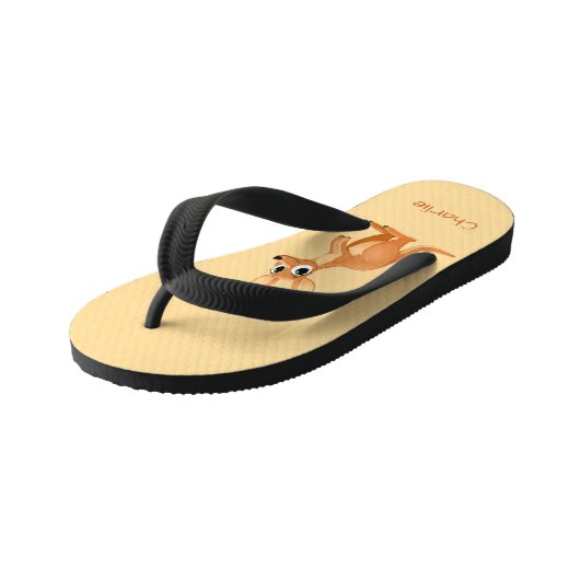 Cute Kangaroo aangepaste teenslippers (Schuin)