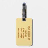 Cute Kangaroo aangepaste tekst bagagelabel (Achterkant verticaal)