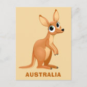Cute Kangaroo aangepaste tekst briefkaart (Voorkant)