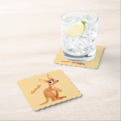 Cute Kangaroo aangepaste tekstpapieren onderzetter (Insitu)