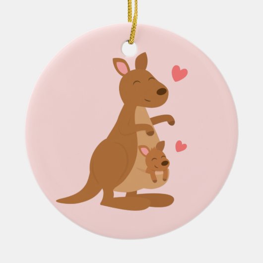 Cute Kangaroo Baby Joey Kinder decor Keramisch Ornament (Voorkant)