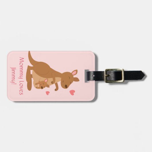 Cute Kangaroo Baby Joey voor kinderen Bagagelabel (Voorkant horizontaal)