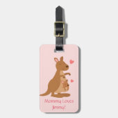 Cute Kangaroo Baby Joey voor kinderen Bagagelabel (Voorkant verticaal)