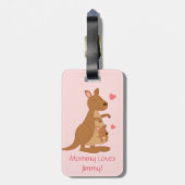 Cute Kangaroo Baby Joey voor kinderen Bagagelabel (Achterkant verticaal)