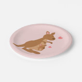 Cute Kangaroo Baby shower Party Borden Papieren Bordje (Gekanteld)