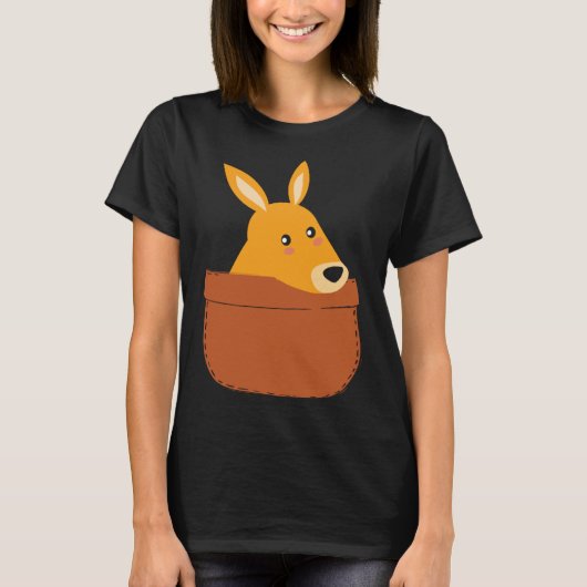 Cute Kangaroo Bag I Kangaroos Animal Friend Marsup T-shirt (Voorkant)