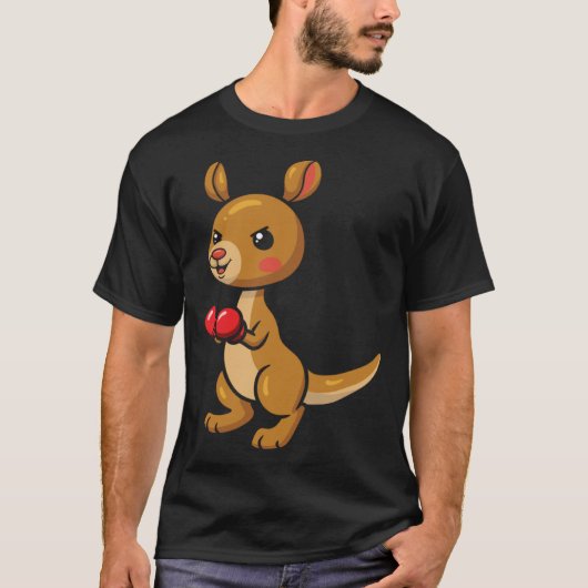 Cute Kangaroo Boxing I Kangaroos Animal Friend Mar T-shirt (Voorkant)