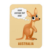 Cute Kangaroo custom text magnet Magneet (Verticaal)