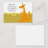 Cute Kangaroo en haar Baby Dank u wel Notitiekaartje (Voorkant / Achterkant)