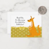 Cute Kangaroo en haar Baby Dank u wel Notitiekaartje (Voorkant / Achterkant in situ)