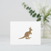 Cute Kangaroo en Joey Briefkaart (Staand voorkant)
