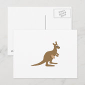 Cute Kangaroo en Joey Briefkaart (Voorkant / Achterkant)