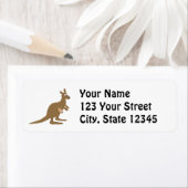 Cute Kangaroo en Joey Etiket (Insitu)