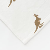 Cute Kangaroo en Joey Fleece Deken (Hoek)