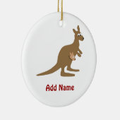 Cute Kangaroo en Joey Keramisch Ornament (Rechts)