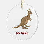Cute Kangaroo en Joey Keramisch Ornament (Links)