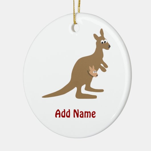 Cute Kangaroo en Joey Keramisch Ornament (Links)