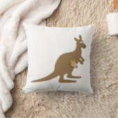 Cute Kangaroo en Joey Kussen (Deken)