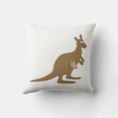 Cute Kangaroo en Joey Kussen (Achterkant)