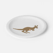 Cute Kangaroo en Joey Papieren Bordje (Gekanteld)