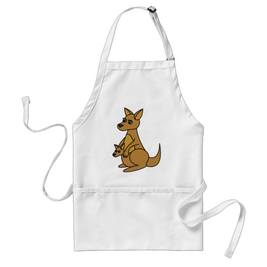 Cute Kangaroo en Joey Standaard Schort (Voorkant)