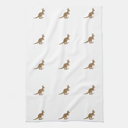 Cute Kangaroo en Joey Theedoek (Verticaal)