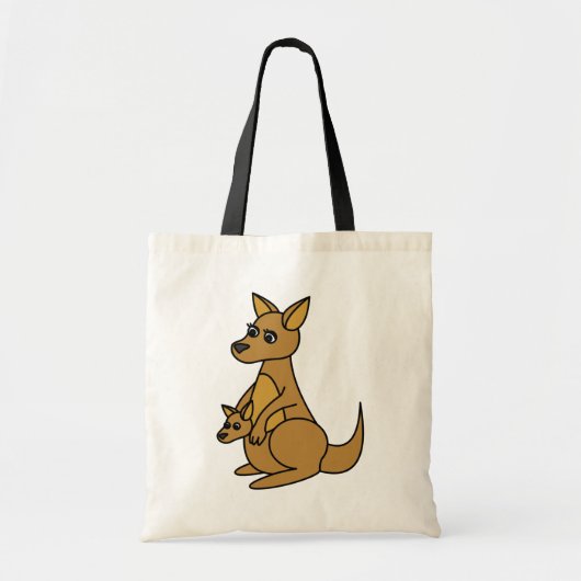 Cute Kangaroo en Joey Tote Bag (Voorkant)