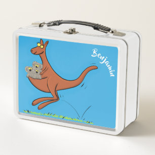 Cute kangaroo en koalas cartoon