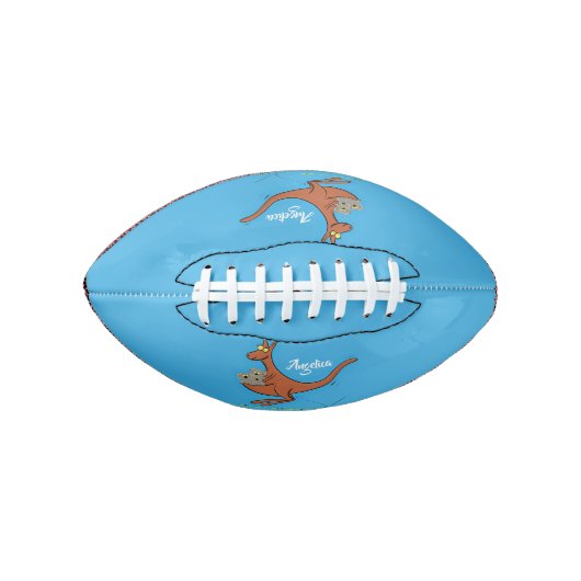 Cute kangaroo en koalas cartoon american football (Voorkant)