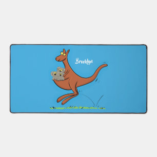 Cute kangaroo en koalas cartoon bureaumat