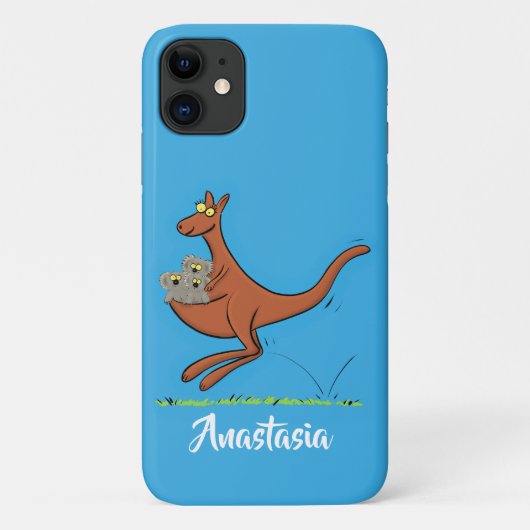 Cute kangaroo en koalas cartoon Case-Mate iPhone case (Achterkant)