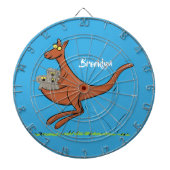 Cute kangaroo en koalas cartoon dartbord (Voorkant)