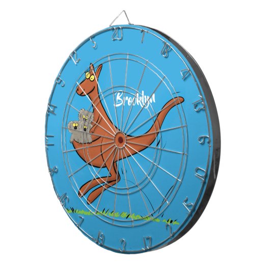 Cute kangaroo en koalas cartoon dartbord (Voorkant Rechts)