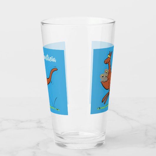 Cute kangaroo en koalas cartoon glas (Links)