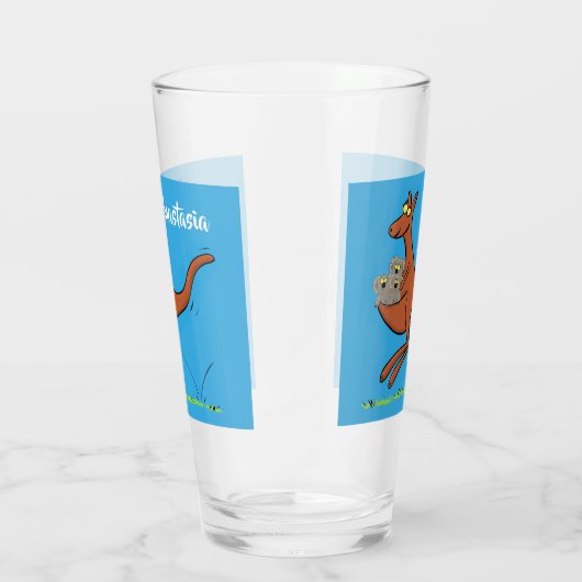 Cute kangaroo en koalas cartoon glas (Rechts)