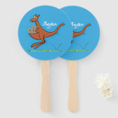 Cute kangaroo en koalas cartoon handwaaier (Voorkant en achterkant)