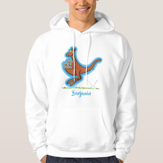 Cute kangaroo en koalas cartoon hoodie (Voorkant)