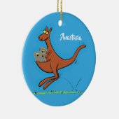 Cute kangaroo en koalas cartoon keramisch ornament (Rechts)