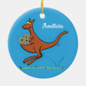 Cute kangaroo en koalas cartoon keramisch ornament (Achterkant)