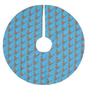 Cute kangaroo en koalas cartoon kerstboom rok