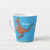 Cute kangaroo en koalas cartoon latte mok (Linkerhoek)